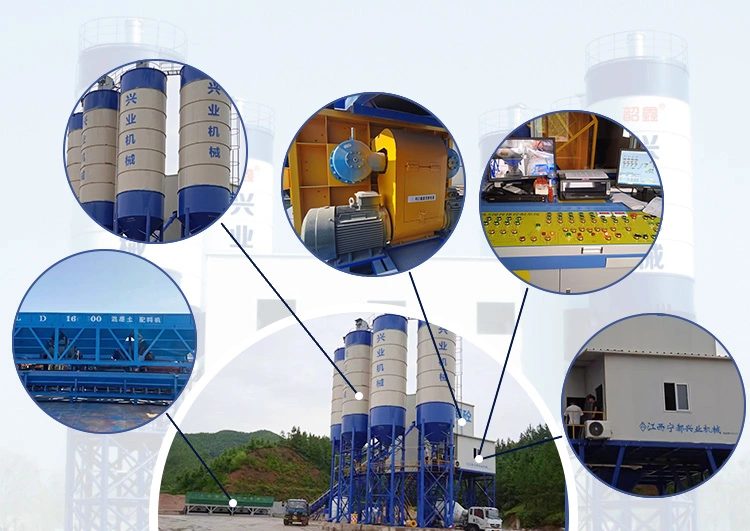 Sand Cement Mixing Plant Industrial Concrete Planetary Mixer Machine with Lifting Hopper