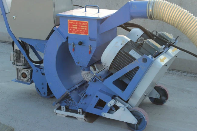 Road Shot Blasting Machine on Concrete Floor for Epoxy Coating Cleaning