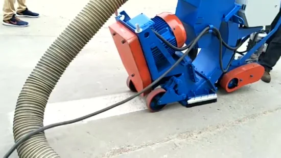 Road Shot Blasting Machine on Concrete Floor for Epoxy Coating Cleaning